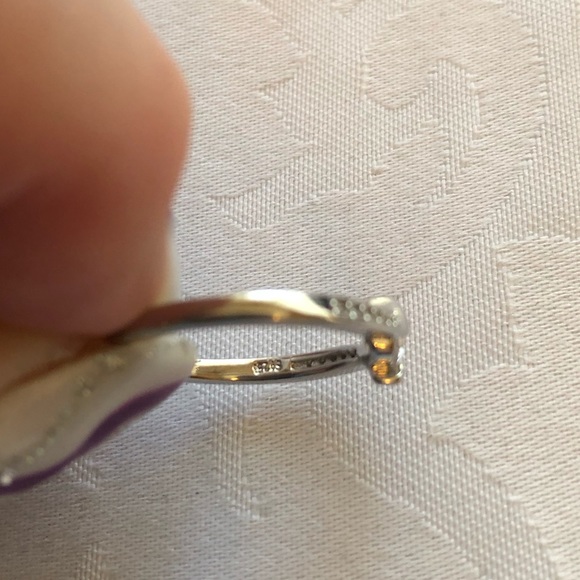 Size 7 Sterling Silver Tension Set Moissanite Channel set Diamonds Sparkly - Picture 3 of 14